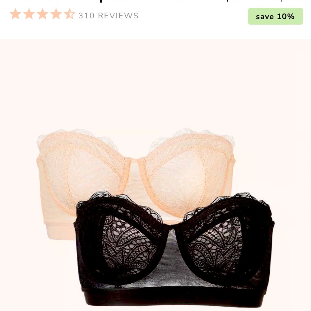 2 lively strapless bras